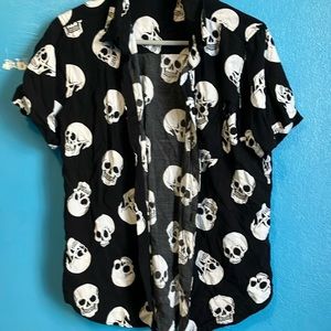 Hot Topic Skull Button Up